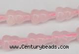 CFG64 15.5 inches 10*16mm carved calabash rose quartz beads