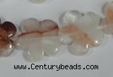 CFG658 15.5 inches 20mm carved flower pink quartz beads