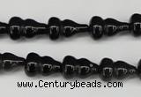 CFG67 15.5 inches 10*15mm carved calabash obsidian gemstone beads