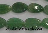 CFG818 12.5 inches 15*20mm carved leaf green aventurine beads wholesale