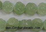 CFG886 15.5 inches 14mm carved flower New jade gemstone beads