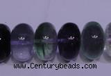 CFL1072 15 inches 10*18mm rondelle natural fluorite gemstone beads