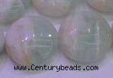 CFL1214 15.5 inches 25mm flat round green fluorite gemstone beads