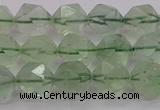 CFL1403 15.5 inches 10mm faceted nuggets green fluorite beads