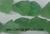 CFL658 15.5 inches 12*18mm - 15*25mm nuggets matte green fluorite beads