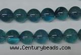 CFL663 15.5 inches 10mm round AB grade blue fluorite beads wholesale