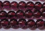 CGA356 15 inches 3mm round natural red garnet beads wholesale