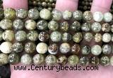 CGA868 15 inches 10mm round green garnet gemstone beads