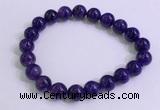 CGB2562 7.5 inches 9mm round charoite gemstone beaded bracelets