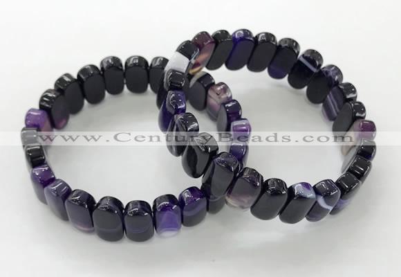 CGB3102 7.5 inches 8*15mm oval agate gemstone bracelets