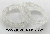 CGB3360 7.5 inches 10*15mm oval white crystal bracelets