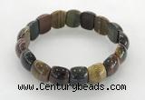 CGB3381 7.5 inches 10*15mm oval mixed tiger eye bracelets