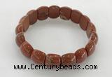 CGB3384 7.5 inches 10*15mm oval red jasper bracelets wholesale