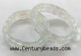 CGB3394 7.5 inches 10*15mm rectangle synthetic moonstone bracelets
