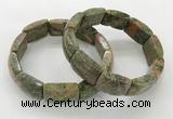 CGB3410 7.5 inches 15*21mm unakite gemstone bracelets