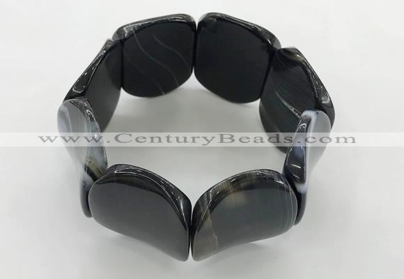 CGB3505 7.5 inches 30*40mm oval agate bracelets wholesale