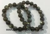 CGB4113 7.5 inches 10mm round labradorite beaded bracelets