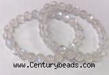 CGB4512 7.5 inches 8mm round white moonstone beaded bracelets