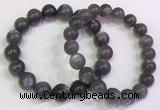 CGB4583 7.5 inches 11mm - 12mm round black sunstone beaded bracelets