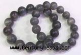 CGB4584 7.5 inches 13mm - 14mm round black sunstone beaded bracelets