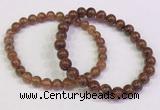 CGB4600 6mm - 7mm round golden rutilated quartz beaded bracelets