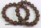 CGB4603 12mm - 13mm round golden rutilated quartz beaded bracelets