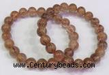 CGB4620 8mm - 9mm round golden rutilated quartz beaded bracelets