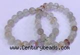 CGB4673 9mm - 10mm round green phantom quartz beaded bracelets