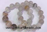 CGB4675 15mm - 16mm round green phantom quartz beaded bracelets