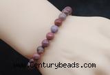 CGB5031 6mm, 8mm round Portuguese agate beads stretchy bracelets