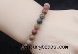 CGB5041 6mm, 8mm round picasso jasper beads stretchy bracelets