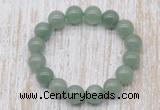 CGB5361 10mm, 12mm round green aventurine beads stretchy bracelets