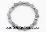 CGB8111 8mm labradorite & hematite power beads bracelet