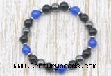 CGB8336 8mm candy jade, black onyx & hematite energy bracelet