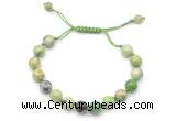 CGB8657 8mm,10mm round australia chrysoprase adjustable macrame bracelets