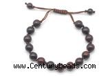 CGB8679 8mm,10mm round brecciated jasper adjustable macrame bracelets