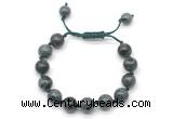 CGB8694 8mm,10mm round kambaba jasper adjustable macrame bracelets