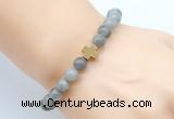 CGB8909 8mm, 10mm labradorite & cross hematite power beads bracelets