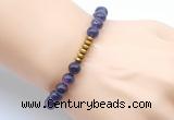 CGB8974 8mm, 10mm amethyst & rondelle hematite beaded bracelets