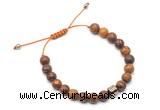 CGB9029 8mm, 10mm elephant skin jasper & drum hematite adjustable bracelets