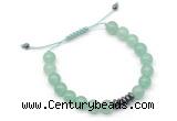 CGB9103 8mm, 10mm green aventurine & rondelle hematite adjustable bracelets