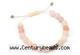 CGB9104 8mm, 10mm pink aventurine & rondelle hematite adjustable bracelets