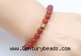 CGB9268 8mm, 10mm red agate & drum hematite power beads bracelets