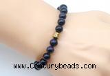 CGB9279 8mm, 10mm purple tiger eye & drum hematite power beads bracelets