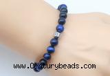 CGB9282 8mm, 10mm blue tiger eye & drum hematite power beads bracelets