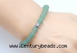 CGB9308 8mm, 10mm matte green aventurine & drum hematite power beads bracelets