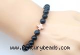 CGB9396 8mm, 10mm blue tiger eye & cross hematite power beads bracelets