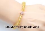 CGB9404 8mm, 10mm citrine & cross hematite power beads bracelets