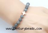 CGB9409 8mm, 10mm labradorite & cross hematite power beads bracelets