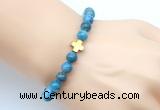 CGB9410 8mm, 10mm apatite & cross hematite power beads bracelets